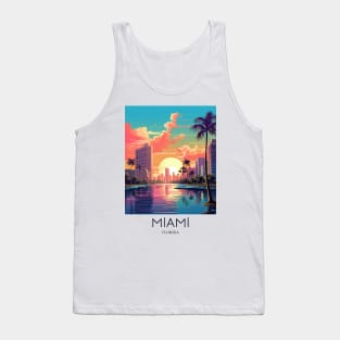 A Pop Art Travel Print of Miami Florida - US Tank Top